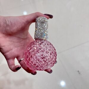 Hot‑sale In Stock Rhinestone‑Encrusted Glass Perfume Bottle, Luxury High‑end Refillable Spray Empty Bottle