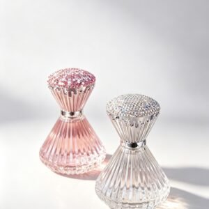 Cross‑border Luxury Rhinestone Tapered Perfume Bottle, Long‑Lasting Scent Portable Refillable Atomizer for Women Holiday Travel Use