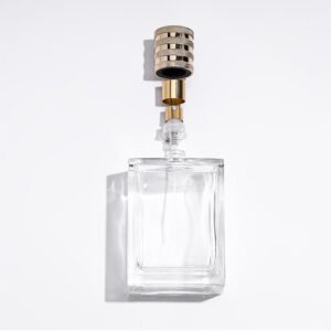 Refillable Perfume Glass Bottle With Sprayer, 100ml Clear Glass Perfume Spray Bottle, Empty Cosmetic Refill Glass Bottle
