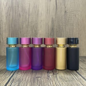 In‑Stock 50ml High‑End Screw‑Thread Round Perfume Bottle, Empty Refillable Glass Cosmetic Spray Bottle