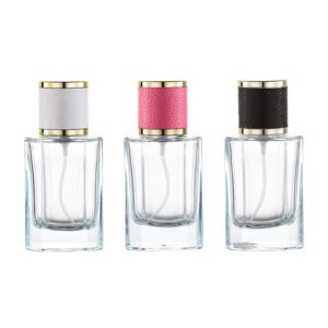 In‑Stock 40ml High‑End Square Glass Perfume Bottle, Portable Empty Refillable Cosmetic Spray Glass Bottle