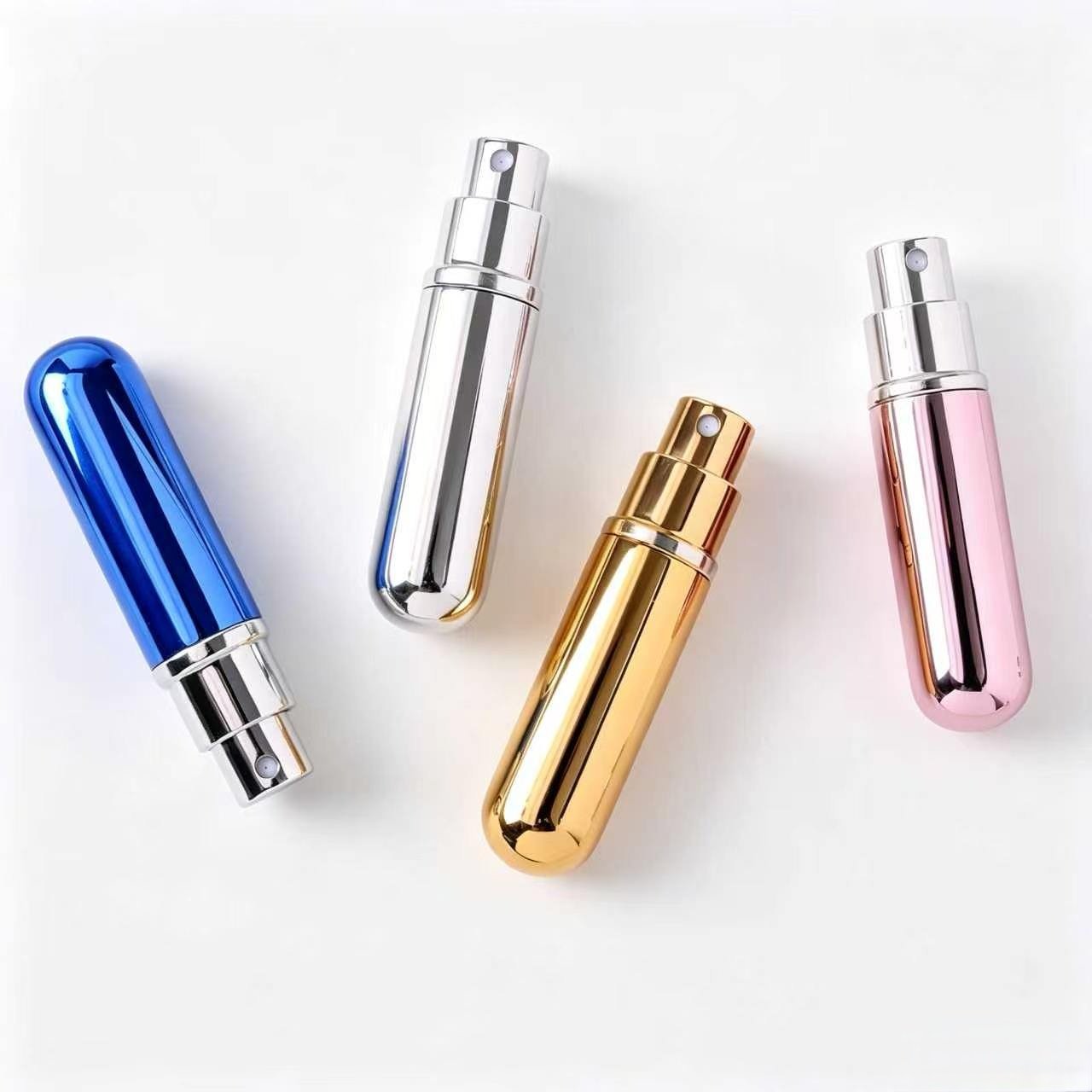 In‑Stock 5ml Round‑Head Spray Bottle with Glass Inner Liner, Anodized Aluminum Shell, Empty Refillable Cosmetic Perfume Bottle - 图片 2