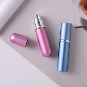 In‑Stock 5ml Round‑Head Spray Bottle with Glass Inner Liner, Anodized Aluminum Shell, Empty Refillable Cosmetic Perfume Bottle