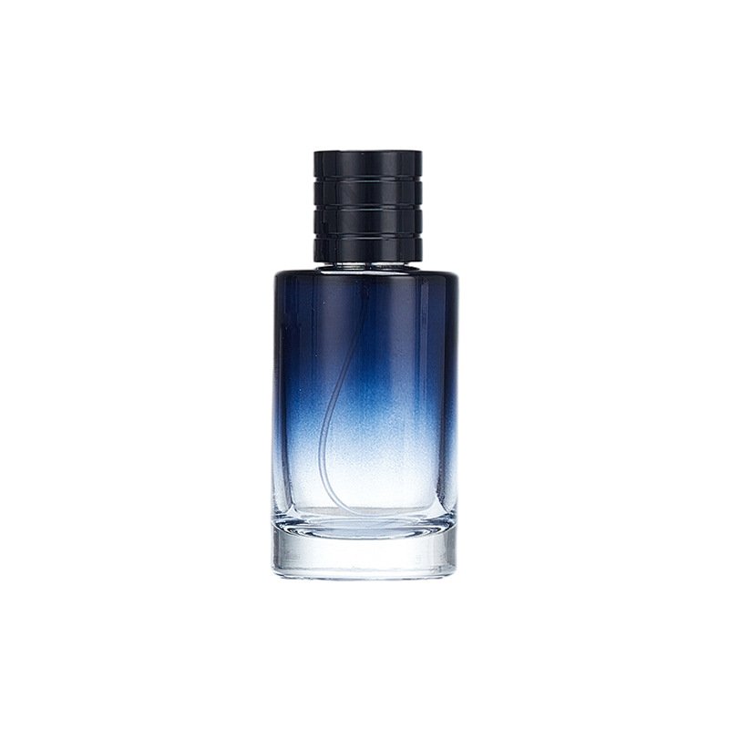 In‑Stock Gradient‑Color Cylindrical Glass Perfume Refillable Bottle, Portable Press Cosmetic Spray Empty Bottle, Custom Logo Available - 图片 3