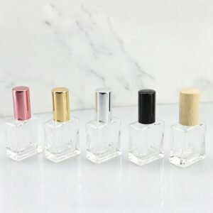 10ml 15ml 30ml Flat‑Square Glass Perfume Bottle, Empty Refillable Spray Bottle for Perfume Cosmetic Sub‑packing