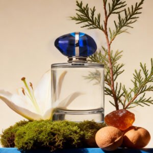 Transparent Glass Refillable Square Perfume Bottle, Snap-on Neck, Continuous Spray Press Bottle, Bare Bottle Only
