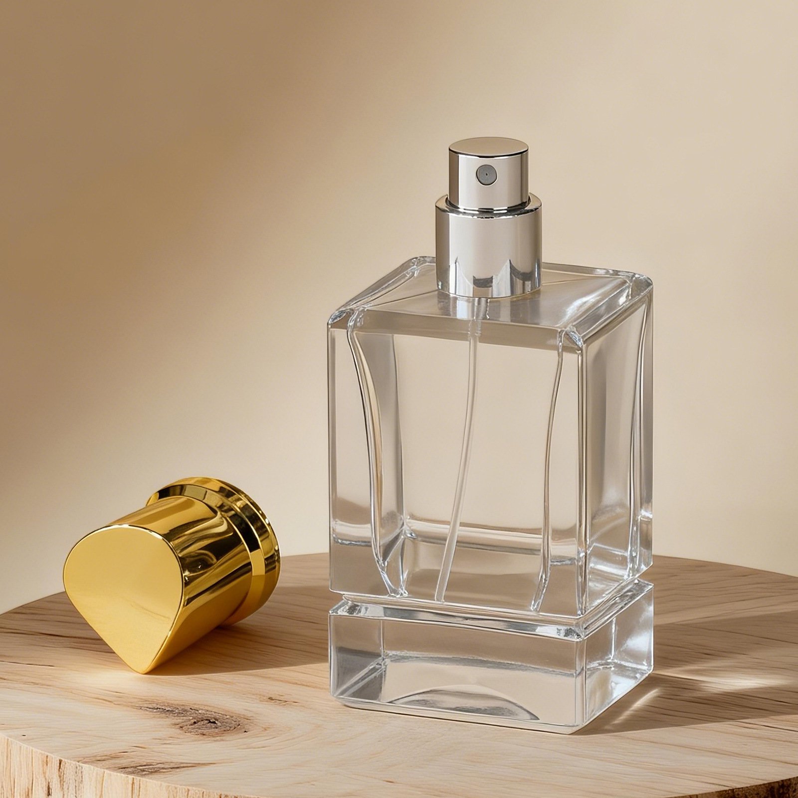 Wholesale Transparent Empty Glass Perfume Spray Bottle, 30/50/100ml Cosmetic Refill Bottle, Bare Bottle Only - 图片 2