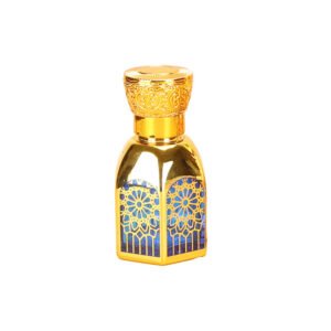 Wholesale Creative Birdcage Middle Eastern Style Electroplated Glass Essential Oil Bottle, Gold Trim High-end Perfume Sample Vials, In Stock