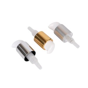 24‑410 Aluminum‑Plated Lotion Pump, Penguin‑Head Foundation Press Pump, PP Plastic External Cosmetic Dispenser Pump