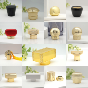 Sample Order High Quality Gold Silver Perfume Bottle Caps, ABS Plastic Weighted Perfume Caps, Popular in Dubai, Europe and America